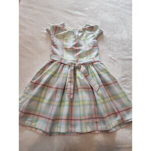 Carter's Girls Spring Pastel Plaid Dress Sz 6